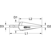 HSS-TiN Blechschälbohrer-Bit, Ø 5-20mm