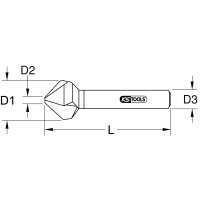HSS Co Kegel- und Entgratsenker 75°, 20mm