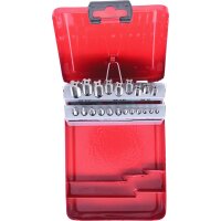 HSS CO Handgewindebohrer-Satz M, Stahlblechkassette 21-tlgM3-M12