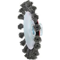 Kegelform-Stahldrahtrundbürste 0,5mm, Ø 115mm