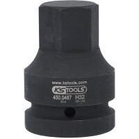 1" Kraft-Bit-Stecknuss Innensechskant, kurz, 32 mm