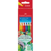 FABER-CASTELL Jumbo GRIP Buntstifte farbsortiert, 6 St.