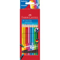 FABER-CASTELL Radierbare Grip Buntstifte farb