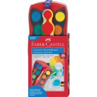 FABER-CASTELL Connector rot 24 Wasserfarbkasten 24 Farben