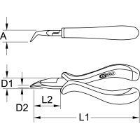 Feinmechanik-Flachrundzange-gebogen, 130mm