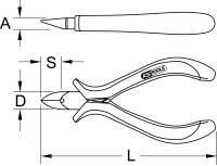 Feinmechanik-Diagonal-Seitenschneider, 120mm