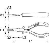 ESD Flachzange, 130mm