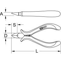 ESD Hartmetall-Seitenschneider, 125mm