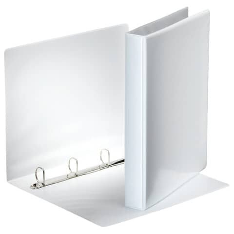 Ringbuch Präsentation, mit Taschen, A4, PP, 4 Ringe, 25 mm, weiß