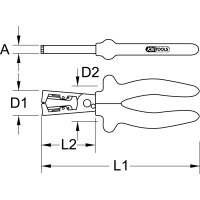 ESD Abisolierzange, 140mm