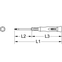 Feinmechanik-Schraubendreher Torx, T20