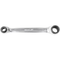 4 in 1 GEARplus umschaltbar Doppel-Ratschenringschlüssel, 14x17x18x19mm
