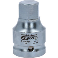 3/4" Kraft-Bit-Stecknuss Innensechskant kurz, 21mm