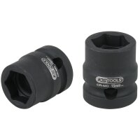 1/2" Sechskant-Kraft-Stecknuss, extra kurz, 15,0 mm