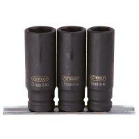 1/2" Sechskant-Kraft-Stecknuss-Satz, lang, 3-tlg