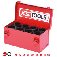 3/4" Sechskant-Kraft-Stecknuss-Satz, 8-tlg lang
