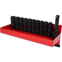 1/2" Sechskant-Kraft-Stecknuss-Satz, lang, 13-tlg