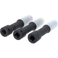 SlimPOWER Alu-Felgen Kraft-Stecknuss-Satz, extra lang, 3-tlg, 1/2", 17, 19, 21mm