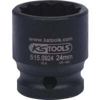 1/2" 12-kant-Kraft-Stecknuss, kurz, 24mm