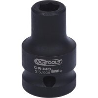 1/2" Sechskant-Kraft-Stecknuss, kurz, 8mm