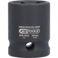 1/2" Sechskant-Kraft-Stecknuss, kurz, 20mm