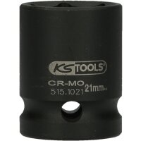 1/2" Sechskant-Kraft-Stecknuss, kurz, 21mm