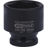 1/2" Sechskant-Kraft-Stecknuss, kurz, 30mm