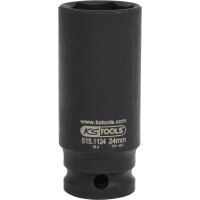 1/2" Sechskant-Kraft-Stecknuss, lang, 24mm