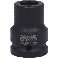 3/4" Sechskant-Kraft-Stecknuss, kurz, 17mm