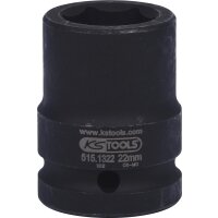 3/4" Sechskant-Kraft-Stecknuss, kurz, 22mm