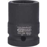 3/4" Sechskant-Kraft-Stecknuss, kurz, 24mm