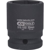 3/4" Sechskant-Kraft-Stecknuss, kurz, 32mm