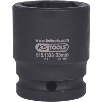 3/4" Sechskant-Kraft-Stecknuss, kurz, 33mm