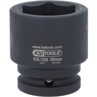 3/4" Sechskant-Kraft-Stecknuss, kurz, 36mm