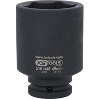 3/4" Sechskant-Kraft-Stecknuss, lang, 46mm