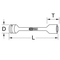 1" Sechskant-Torsions-Kraftstecknuss, XL, 32mm, 550Nm