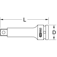 1" Kraft-Verlängerung, 175mm