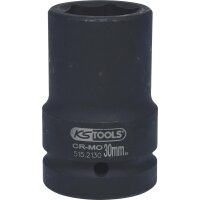 1" Sechskant-Kraft-Stecknuss, mittel lang, 30mm
