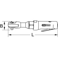 3/8" Druckluft-Umschaltratsche, 68Nm