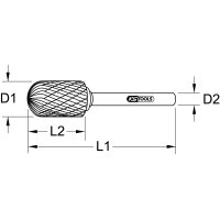 HM Walzenrund-Frässtift Form C, 3mm