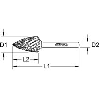 HM Spitzbogen-Frässtift Form G, 3mm
