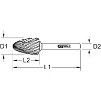 Frässtift Rund-Kegelform lang
