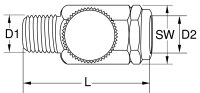 1/4" Messing-Druckluft-Regulierer, 11x13mm