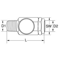1/4" Messing-Druckluft-Regulierer, 11x13mm