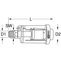 1/4 Druckluft-Wasserabscheider, 88mm