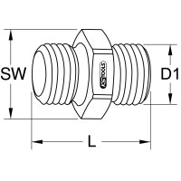 Messing-Reduziernippel, G1/4"AG