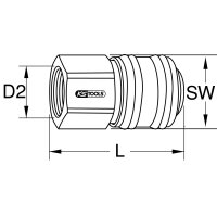 Messing-Kupplung mit Innengewinde, G1/2"IG