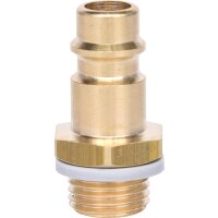 Messing-Stecknippel mit Außengewinde, G1/4"AG