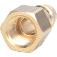 Messing-Stecknippel mit Innengewinde, G1/4"IG