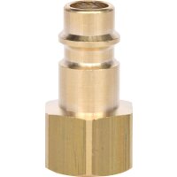 Messing-Stecknippel mit Innengewinde, G1/4"IG
